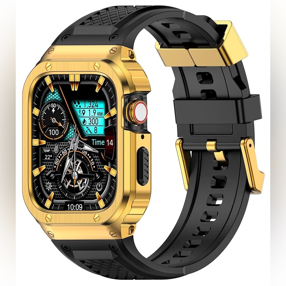 🌙 B46 - Band with Stainless Steel Case for Apple Watch Series 10 42mm Band